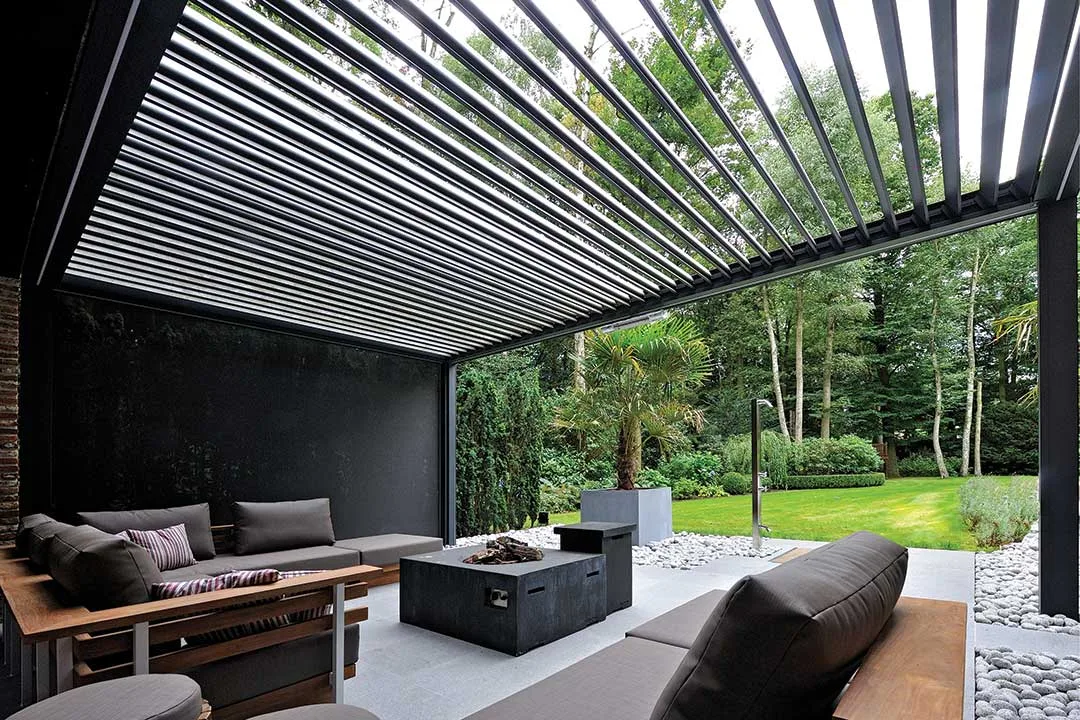 bioklimatska pergola brustor b200 xl genial zip screen rolo